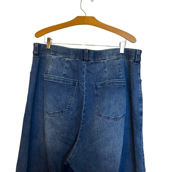 Universal Standard Carrie High Rise Wide Leg Jeans Dark Indigo Nautical Size 18 - Picture 7 of 10